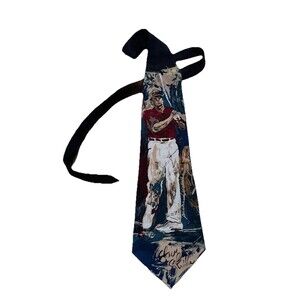 Steve Stricker  Fairway Sports Men 100% Silk Tie Golf Sports Design Vintage Y2K